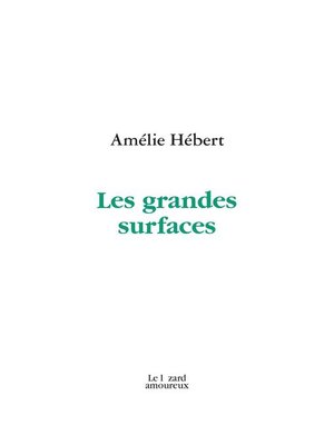 cover image of Les grandes surfaces